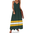 Green Bay lines Sleeveless Dress Dresses for wedding party women's