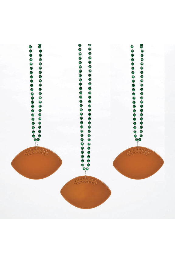 Green Bead W/Football Disc - Jewelry - 150 Pieces