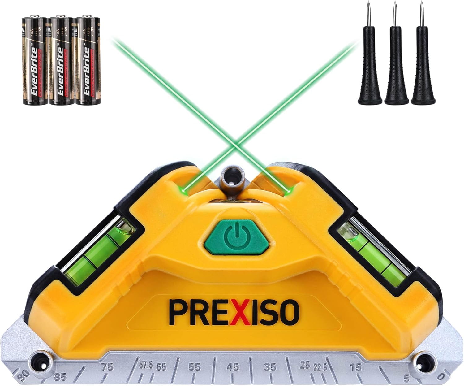 Green Beam Floor Tile Laser Level with 65Ft Square Laser-90 Degree ...