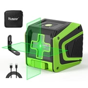 Green Beam Self-leveling Laser Level, 165Ft Cross Line Laser Level Tools with Rechargeable Li-ion Battery and Pulse Mode