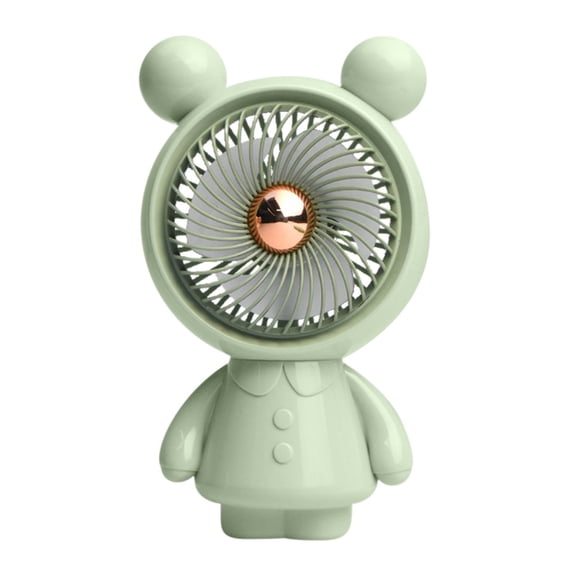 Green Bear Handheld Fan Desktop Mini Fan With Usb Charging Cute Design And Portable For Home Office And Travel Use