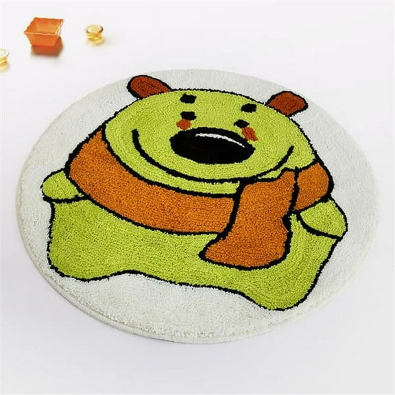 Green Bear Kids Room Rugs 23.6 by 23.6 inches