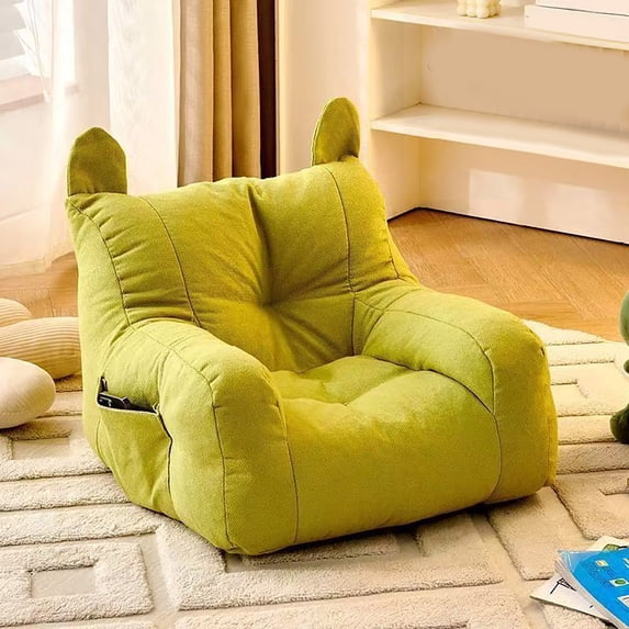 Green Bear Kids Sofa - Toddler Lazy Chair for Reading Nook, Cute Infant Seating for Bedroom, Soft & Safe for Young Children