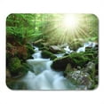 thumbnail image 1 of Green Beautiful Mountain Waterfall in The National Park Sumava Mousepad Mouse Pad Mouse Mat 9x10 inch, 1 of 3