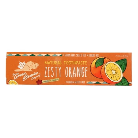 Green Beaver Toothpaste, Zesty Orange, 2.5 Oz