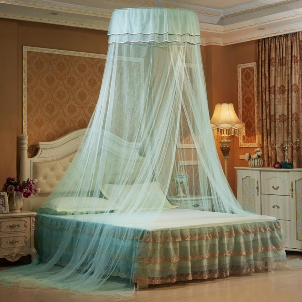 Green Bed Canopy for Girls Mosquito Net Princess Crib Netting Room Decor, Ceiling Tent to Cover Toddler Crib, Single, Twin, Full, Queen Size Kids Bed Curtains