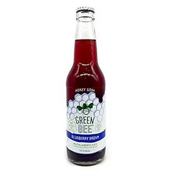 Green Bee Honey Sodas 12 Pack Made From Real Honey Bundled by Louisiana Pantry (Blueberry Dream)