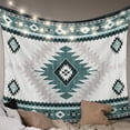 thumbnail image 1 of Green Beige Boho Large Tapestry for Bedroom Wall Hanging Tapestry, Vintage Ethnic Tribal Southwestern Ceiling Backdrop Tapestries Poster Blanket Wall Decor for Teens Room Living Room Dorm 85" x 90", 1 of 8