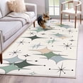 thumbnail image 1 of Green Beige Diamond Area Rugs 4'x6', Washable Small Throw Rugs for Office Bathroom, Modern Geometric Middle Century Pink Indoor Outdoor Rug Non-Slip Low Pile Carpet Runner Reversible Floor Mats, 1 of 8