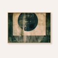 Sea Drawinds Green Beige Geometric Wall Art Print, Modern Abstract Shapes And ...