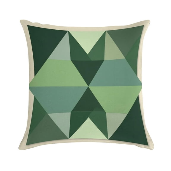 Green And Beige Modern Art Geometric Pillow Covers,Green And Beige Modern Art Geometric Throw Pillow Covers 20"×20" ,Living Room Sofa Couch Pillow Covers,Decorative Pillow Covers