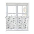 thumbnail image 1 of Green Beige Spring Floral 2 Panel Kitchen Curtains for Small Windows, Luxury Botanical Summer Bathroom Tier Curtain, Short Window Treatment for Bedroom/Living Room 55"x24", 1 of 6