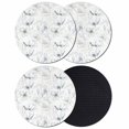 thumbnail image 1 of Green Beige Spring Floral Coasters Set of 4, Absorbent Coasters for Drinks, Luxury Botanical Summer Coaster for Desk Coffee Table Protection, Home Decor House Warming Gifts 4", 1 of 8