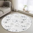 thumbnail image 1 of Green Beige Spring Floral Round Area Rug 4Ft Washable Circle Rugs for Bedroom Dining Room, Luxury Botanical Summer Non-Slip Carpet Floor Mats Indoor Outdoor Carpet Runner Aesthetic Home Decor, 1 of 8