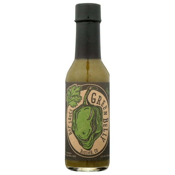 Green Belly Foods Hot Green Habanero Sauce 5.2 oz (Pack of 12)