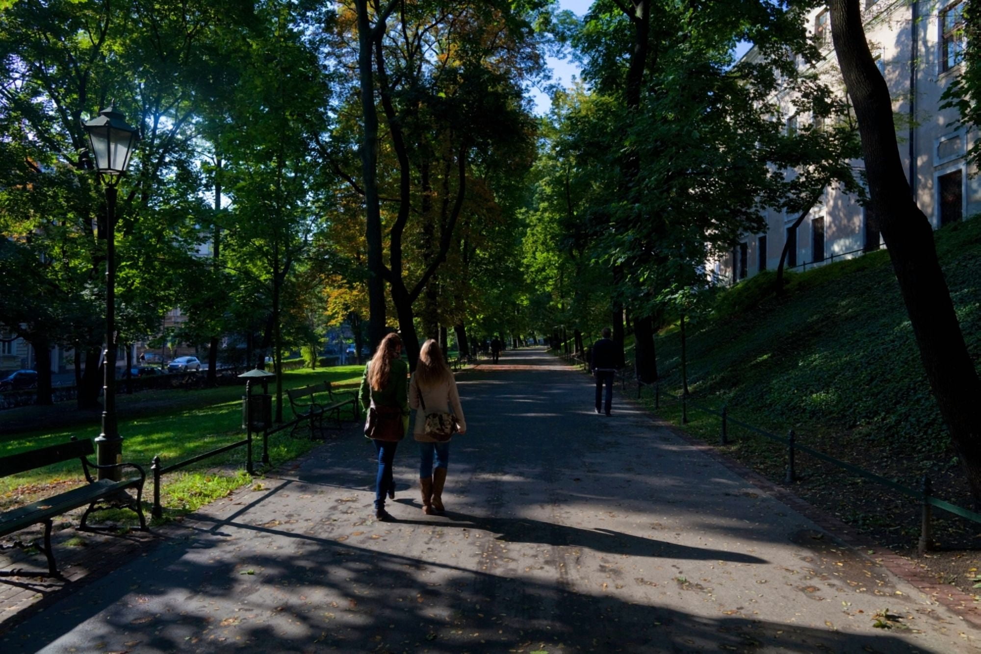 The Green Belt called Planty that replaced the demolished Town Walls Running alongside SW Gertrudy Krakow Poland Canvas Art - Panoramic Images (27 x 9)