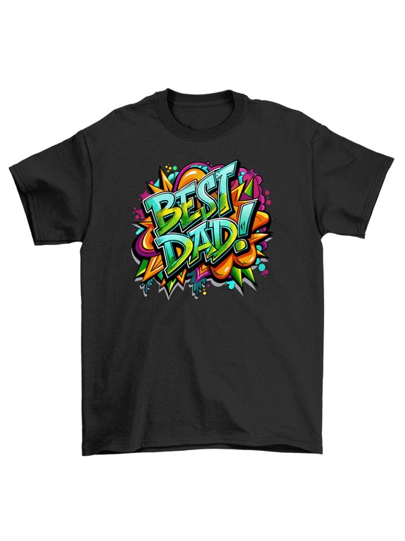 Green Best Dad" Funny T-shirt - Perfect for Dads with a Splash of Humor! Unisex"