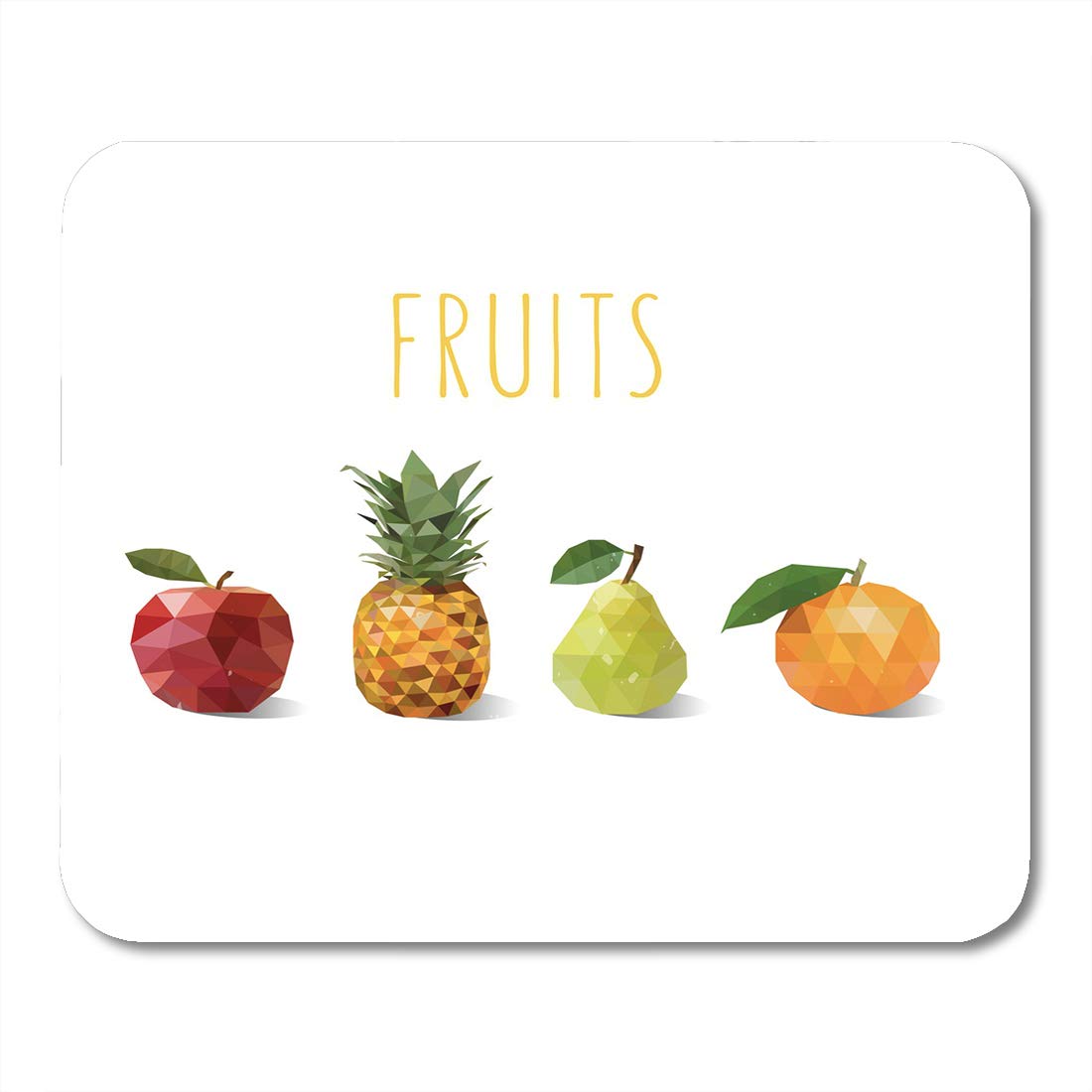 Green Beverage Fruit Low Poly Style Apple Pineapple Orange Pear Polygon ...