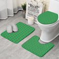 thumbnail image 1 of Green Bigfoot and Campfire Pattern Bathroom Rugs Sets 3 Piece,Toilet Cover Set,Absorbent Non Slip Bathroom Mats Sets with U-Shaped Contour Rug Toilet Rug Set, 1 of 5