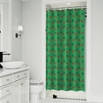 thumbnail image 1 of Green Bigfoot and Campfire Pattern Shower Curtain 36"x72" ,Bathroom Decorative Shower Curtains Set with 12 Hooks,Modern Waterproof Washable Shower Curtain, 1 of 6