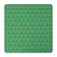 thumbnail image 1 of Green Bigfoot and Campfire Pattern Square Fitted Tablecloth with Elastic Edge,Square Table Cover,Washable Elastic Table Cover for Home Kitchen Party Decor 34"x34", 1 of 6
