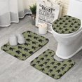 thumbnail image 1 of Green Bigfoot Pattern Bathroom Rugs Sets 3 Piece,Toilet Cover Set,Absorbent Non Slip Bathroom Mats Sets with U-Shaped Contour Rug Toilet Rug Set, 1 of 5