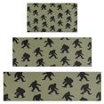 thumbnail image 1 of Green Bigfoot Pattern Kitchen Rugs Sets Of 3,Kitchen Runner Rugs Non Skid Washable,Decorative Kitchen Floor Mats for Kitchen,Sink,Laundry,17"x30"+ 17"x47" + 17"x59", 1 of 6