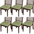 thumbnail image 1 of Green Bigfoot and Text Pattern Seat Covers for Dining Room Chairs Set Of 4,Stretch Printed Washable Chair Seat Cover with Elastic Ties and Button,Removable Waterproof Couch Cushion Covers, 1 of 6