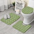 thumbnail image 1 of Green Bigfoot and Tree Pattern Bathroom Rugs Sets 3 Piece,Toilet Cover Set,Absorbent Non Slip Bathroom Mats Sets with U-Shaped Contour Rug Toilet Rug Set, 1 of 5