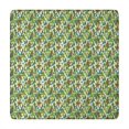 thumbnail image 1 of Green Bigfoot and Tree Pattern Square Fitted Tablecloth with Elastic Edge,Square Table Cover,Washable Elastic Table Cover for Home Kitchen Party Decor 34"x34", 1 of 6