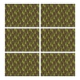 thumbnail image 1 of Green Bigfoot and Tree Pattern Summer Placemats Table Placemats Set Of 6-Linen Kitchen Washable Placemats Table Mats 11.8"x17.7" Non-Slip Heat Resistant, 1 of 5