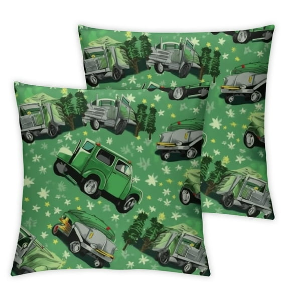 Green Bin Recycling Lorry Fitted Standard Crib Sheet for Baby Boy, Stars Garbage Truck Lover Toddler Mattress Cover, Soft Breathable Stretchy Nursery Bed Sheets Decor Kids Gift