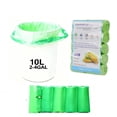 thumbnail image 1 of Green Biodegradable Small Trash Bags, 2-4 Gallon (10L) - 100 Count (5 Rolls), Thickened Leak-Proof Liners for Kitchen, Bathroom, Bedroom & Office, PE & Corn Starch Blend, 1 of 9