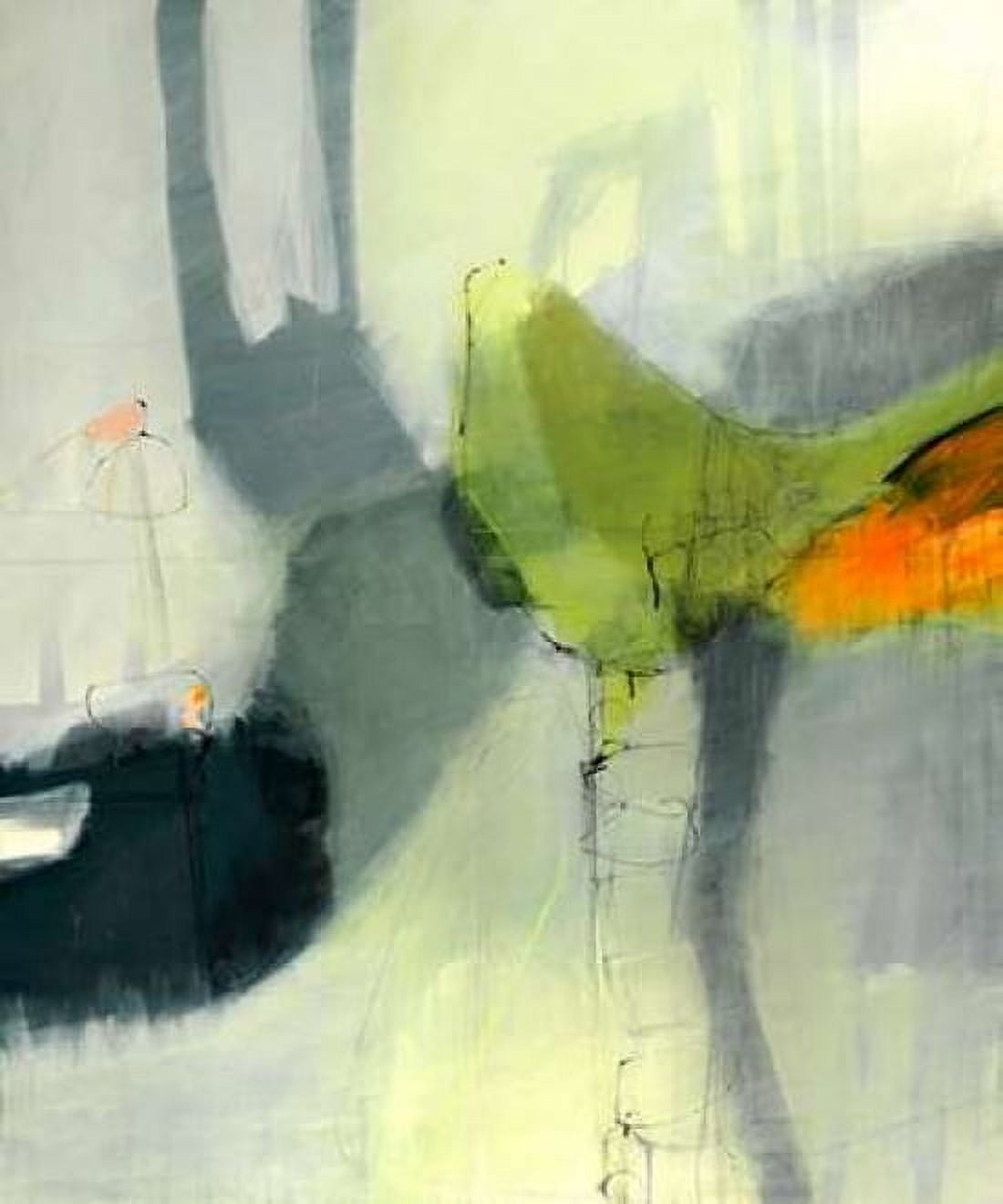 Green Bird Canvas Art - Sidsel Brix (20 x 24)