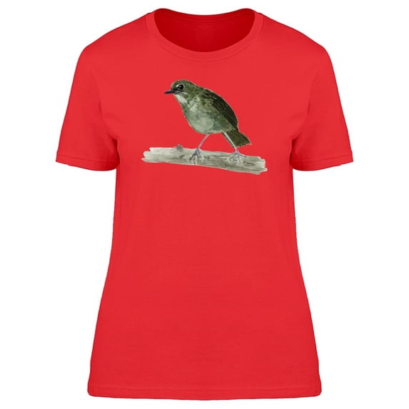 Green Bird On Branch T-Shirt Women -Image by Shutterstock, Female x-Large