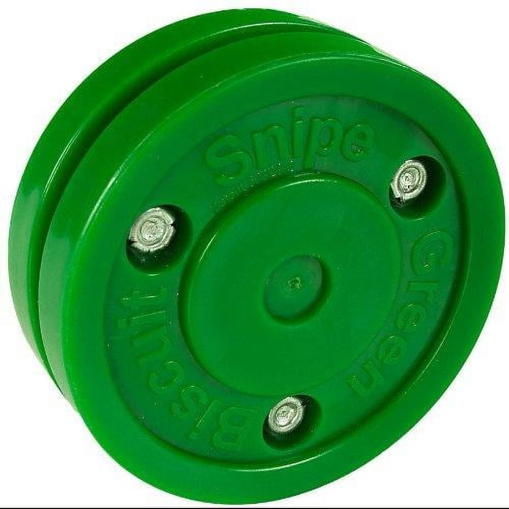 Green Biscuit Snipe Shooting Stick Handling Training Street Hockey Puck