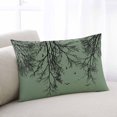 thumbnail image 1 of Green Black Branches Throw Pillow Covers, Botanical Dead Tree Birds Soft Breathable Pillow Cases with Invisible Zipper for Sleeping, Toddler Pillowcases for Couch Bed Sofa Chair 12x20 Inches, 1 of 9