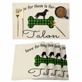 thumbnail image 1 of Green Black Buffalo Checkered Placemats Set of 6, Bones Cute Dogs Pets Placemats for Dining Table, Place Mats for Kitchen Tabletop, Waterproof Wipeable Dining Table Mats Set, 1 of 9
