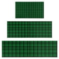 thumbnail image 1 of Green Black Checkerboard Checkered Pattern Kitchen Rugs Sets Of 3,Kitchen Runner Rugs Non Skid Washable,Decorative Kitchen Floor Mats for Kitchen,Sink,Laundry,17"x30"+ 17"x47" + 17"x59", 1 of 6