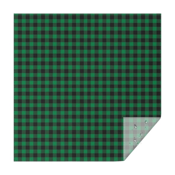 Green Black Checkerboard Checkered Pattern Square Tablecloth,Waterproof Square Table Cover,Wipeable Spillproof Washable Table Cover for Home Kitchen Party Decor 42"X42"(107x107cm)