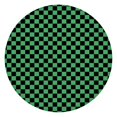 thumbnail image 1 of Green and Black Checkerboard Pattern Round Fitted Tablecloth with Elastic Edge,Dining Table Cover Waterproof,Outdoor Round Tablecloth for Camping,Dining,Indoor and Outdoor, 1 of 7