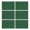 thumbnail image 1 of Green and Black Checkerboard Pattern Summer Placemats Table Placemats Set Of 6-Linen Kitchen Washable Placemats Table Mats 11.8"x17.7" Non-Slip Heat Resistant, 1 of 5