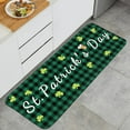 thumbnail image 1 of Green Black Checkered Flannel Kitchen Rug, Kitchen Rugs Mats with Dirty Resistance, Washable, Decorative Kitchen Mat Water Proof, Kitchen Mats 47x17inch, 1 of 3