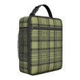 thumbnail image 1 of Green and Black Checkered Pattern Insulated Lunch Bag for Men Women,Waterproof Lunch Box for Work,Picnic or Travel,Thermal Insulation,10.63x9.06x3.54 Inches, 1 of 5