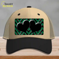 thumbnail image 1 of Green Black Chevon Hearts Novelty License Plate Hat Mesh Khaki|Black, 1 of 1
