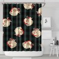 thumbnail image 1 of Green and Black Christmas Plaid Santa Pattern Shower Curtain 84"x72" ,Bathroom Decorative Shower Curtains Set with 12 Hooks,Modern Waterproof Washable Shower Curtain, 1 of 6