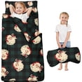 thumbnail image 1 of Green and Black Christmas Plaid Santa Pattern Toddler Nap Mats for Kids Preschool,50"x20" Sleeping Mat Bag or Kids,Toddler Sleeping Bag,Toddler Nap Mat or Daycare, 1 of 6