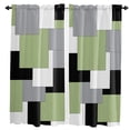 thumbnail image 1 of Green Black Grey Splicing Color Blocks Curtain Home Decoration Living Room Short Curtains Window Treatments For Kitchen Bedroom, 1 of 6