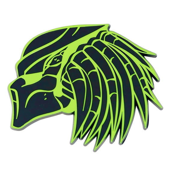 Green/Black Left Facing Predator Emblem