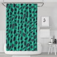 thumbnail image 1 of Green and Black Of Leopard Print Shower Curtain 72"x72" ,Bathroom Decorative Shower Curtains Set with 12 Hooks,Modern Waterproof Washable Shower Curtain, 1 of 6